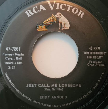 Eddy Arnold - Just Call Me Lonesome Vinyl Singles Vinyl Very Good (VG) <br> Hoes Generic