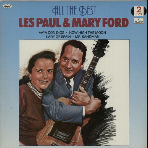 Les Paul & Mary Ford - All The Best (LP) Vinyl LP Dubbel Vinyl Very Good (VG) <br> Hoes Good Plus (G+)