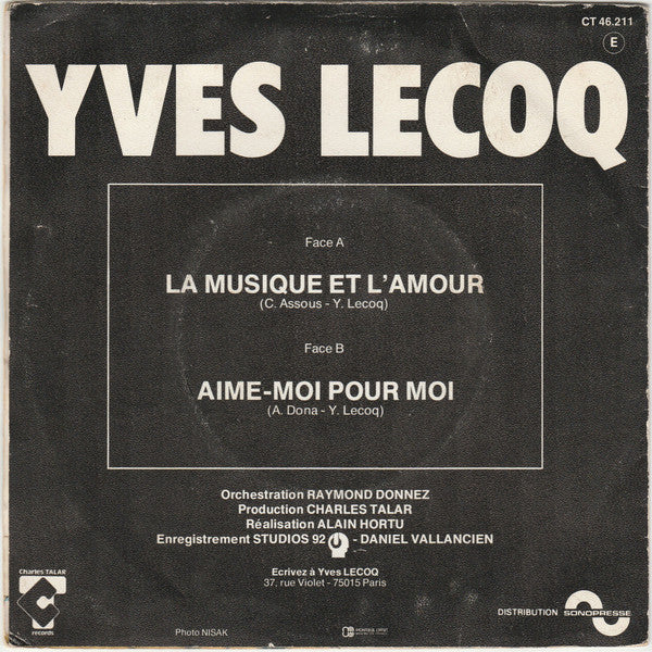 Yves Lecoq - La Musique Et L'amour 36105 Vinyl Singles Goede Staat