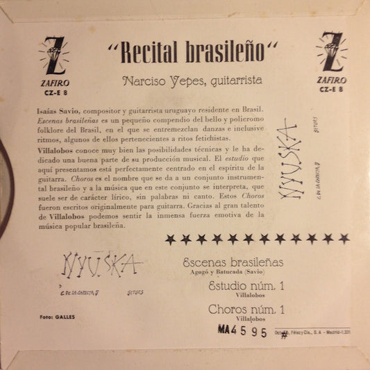 Narciso Yepes - Recital Brasileño
