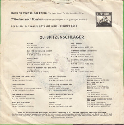 Rex Gildo - Denk An Mich In Der Ferne Vinyl Singles Vinyl Very Good (VG) <br> Hoes Good Plus (G+)