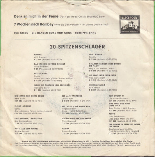 Rex Gildo - Denk An Mich In Der Ferne