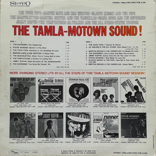 Various - The Tamla-Motown Sound! (LP) Vinyl LP Vinyl Very Good (VG) <br> Hoes Good Plus (G+)