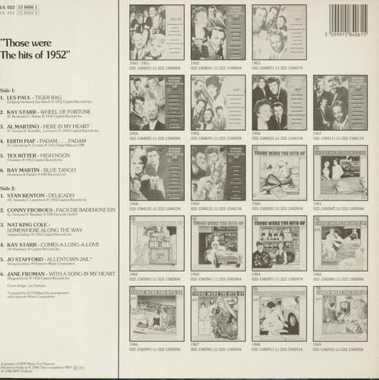 Various - Those Were The Hits Of (LP) Vinyl LP Vinyl Zeer Goed / Hoesje Goed "VINYLSINGLES.NL"