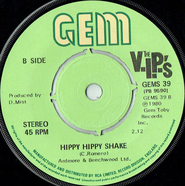 V.I.P.'s - The Quarter Moon Vinyl Singles Vinyl Very Good (VG) <br> Hoes Good Plus (G+)