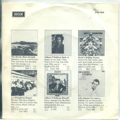 Julio Iglesias - Wenn Ein Schiff Vorüberfährt Vinyl Singles Vinyl Zeer Goed / Hoesje Goed "VINYLSINGLES.NL"