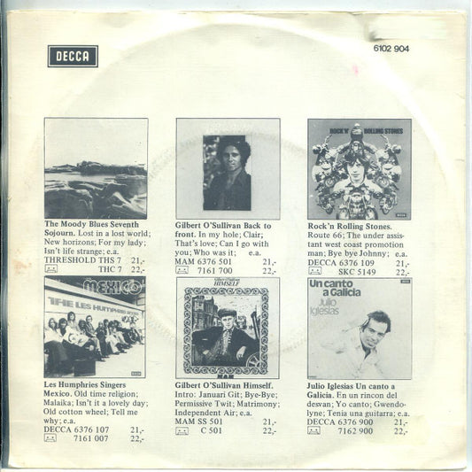 Julio Iglesias - Wenn Ein Schiff Vorüberfährt Vinyl Singles Vinyl Zeer Goed / Hoesje Goed "VINYLSINGLES.NL"