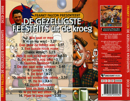 Franky Falcon - Franky Falcon Presenteert De Gezelligste Feesthits Uit De Kroeg (CD) Compact Disc Goede Staat "VINYLSINGLES.NL"
