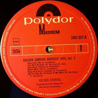Golden Earring ‎- Greatest Hits, Vol. 2 (LP) (B-Keus)
