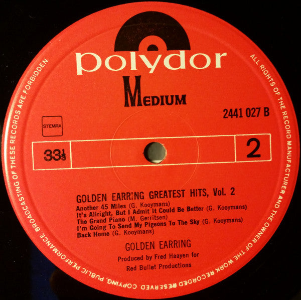 Golden Earring ‎- Greatest Hits, Vol. 2 (LP) (B-Keus)