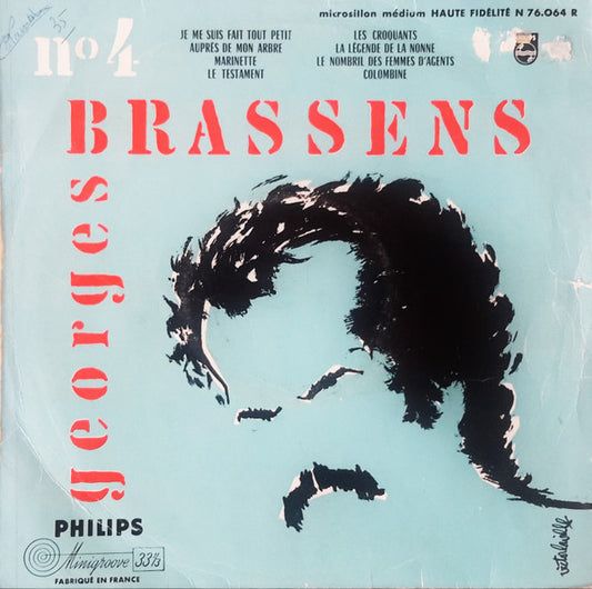 Georges Brassens - N° 4 (10") Vinyl LP 10" Media VG / Sleeve G+