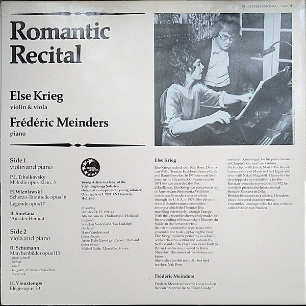 Else Krieg - Romantic Recital (LP)