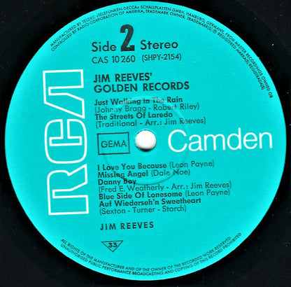 Jim Reeves - Jim Reeves' Golden Records (LP) 42113 Vinyl LP Goede Staat