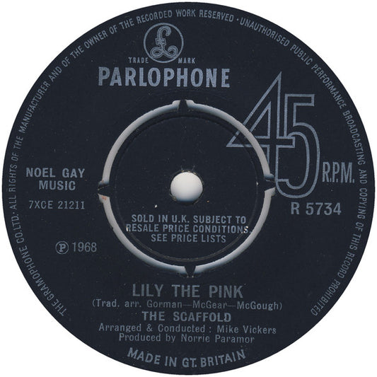 Scaffold - Lily The Pink Vinyl Singles Vinyl Very Good (VG) <br> Hoes Generic