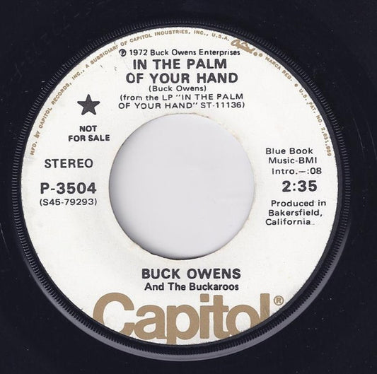 Buck Owens And His Buckaroos - In The Palm Of Your Hand Vinyl Singles Vinyl Very Good (VG) <br> Hoes Generic