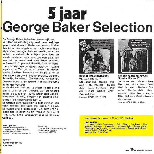 George Baker Selection - (Fly Away) Little Paraquayo