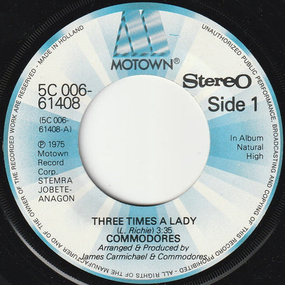 Commodores - Three Times A Lady 17605 Vinyl Singles Goede Staat