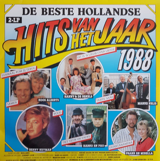 Various - De Beste Hollandse Hits Van Het Jaar 1988 (LP) Vinyl LP Dubbel Vinyl Very Good (VG) <br> Hoes Good Plus (G+)