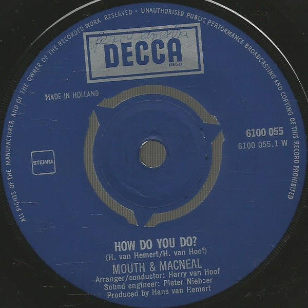 Mouth & MacNeal - How Do You Do 39257 Vinyl Singles Goede Staat