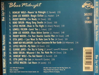 Various - Blue Midnight - Great Blues Performers (CD) Compact Disc Goede Staat