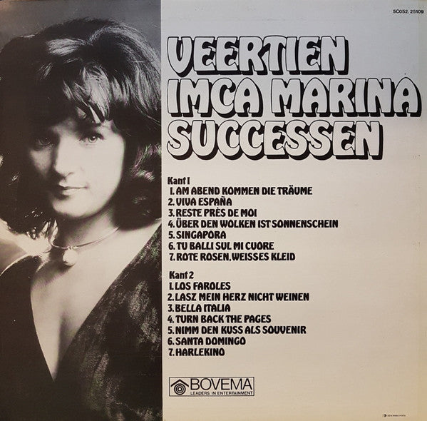 Imca Marina - Veertien Imca Marina Successen (LP) Vinyl LP Vinyl Very Good (VG) <br> Hoes Good Plus (G+)
