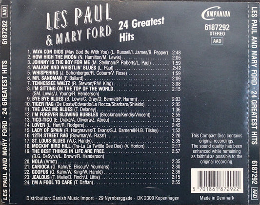Les Paul & Mary Ford - 24 Greatest Hits (CD)