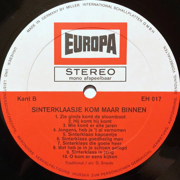Kinderkoor Heideveld, Ria Roos - Sinterklaasje Kom Maar Binnen (LP) Vinyl LP Vinyl Very Good (VG) <br> Hoes Good Plus (G+)