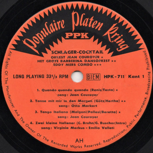 Various - Schlager Cocktail 19374 Vinyl Singles Goede Staat