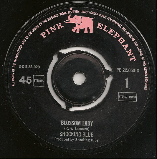 Shocking Blue - Blossom Lady Vinyl Singles Vinyl Very Good (VG) <br> Hoes Generic