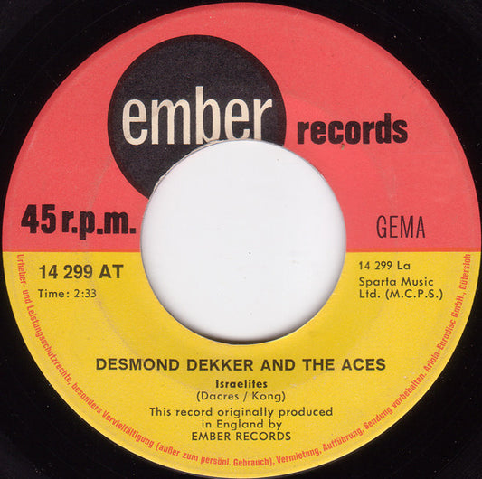 Desmond Dekker & The Aces - Israelites 36571 Vinyl Singles Gebruikssporen!