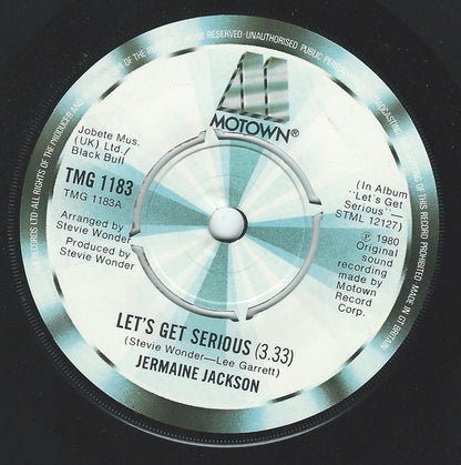Jermaine Jackson - Let's Get Serious Vinyl Singles Vinyl (VG) <br> Hoes Generic