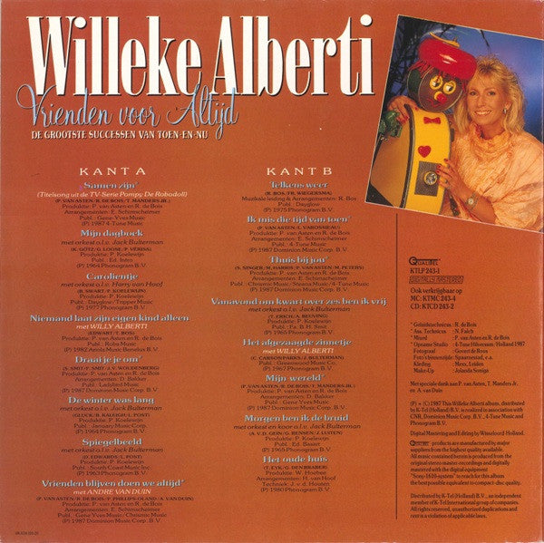 Willeke Alberti - Vrienden Voor Altijd - De Grootste Successen Van Toen-En-Nu (LP) Vinyl LP Vinyl Very Good (VG) <br> Hoes Good Plus (G+)