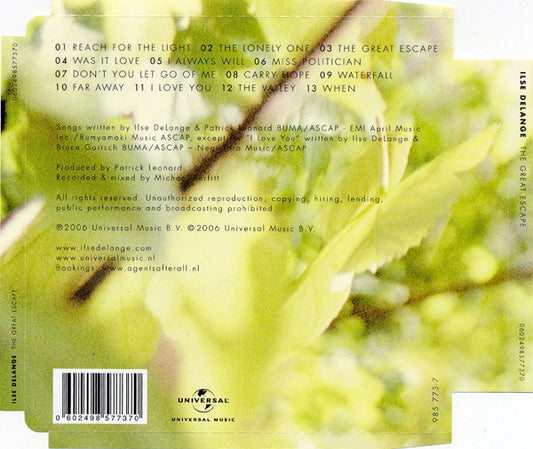 Ilse DeLange - The Great Escape (CD) Compact Disc Goede Staat "VINYLSINGLES.NL"