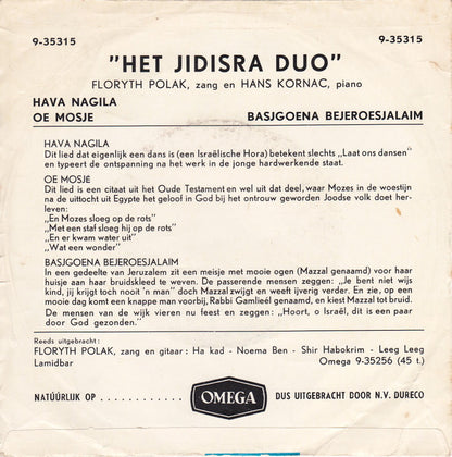 Jidisra Duo - Hava Nagila 37835 Vinyl Singles Goede Staat