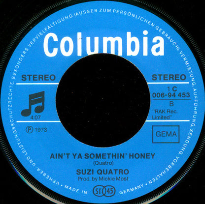 Suzi Quatro - Can The Can Vinyl Singles Vinyl Very Good (VG) <br> Hoes Generic