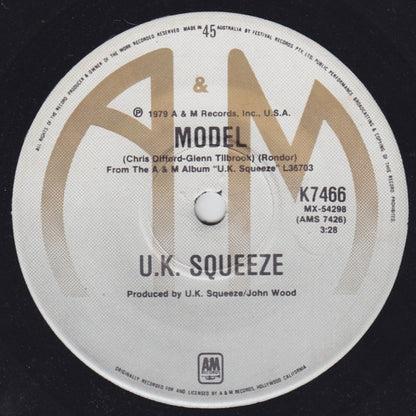U.K. Squeeze - Cool For Cats Vinyl Singles Vinyl (VG) <br> Hoes (G+)