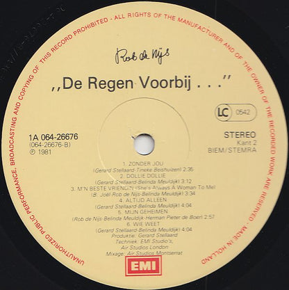 Rob de Nijs - De Regen Voorbij (LP) 51235 Vinyl LP Goede Staat