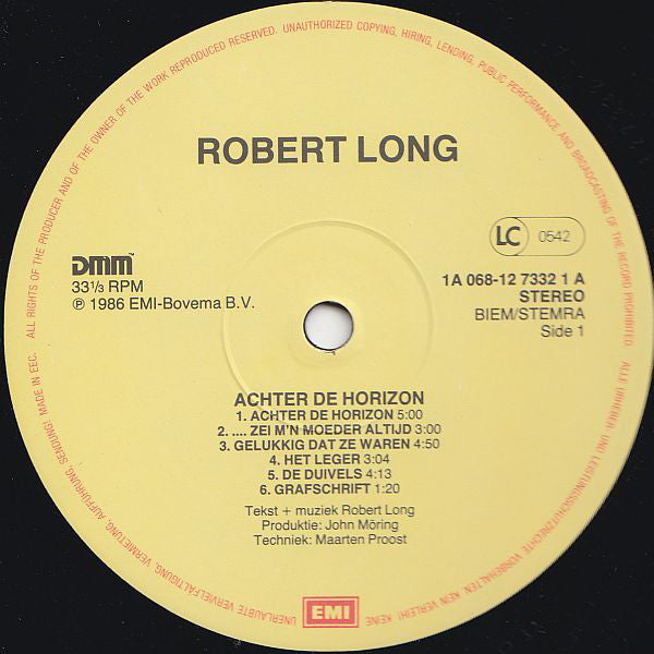 Robert Long - Achter De Horizon (LP) 45019 Vinyl LP VINYLSINGELS.NL