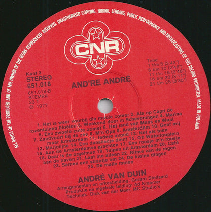 André van Duin - And're Andre 1 - 50 Onvergetelijke Liedjes (LP) 41240 Vinyl LP VINYLSINGLES.NL