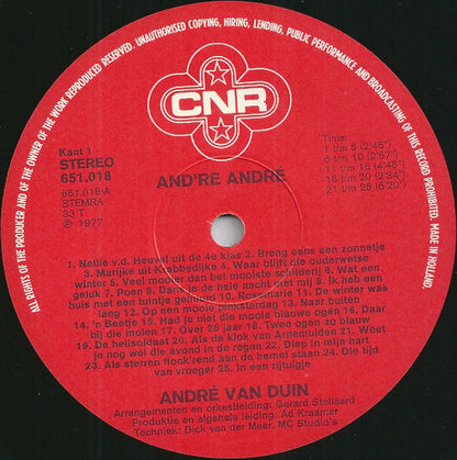 André van Duin - And're Andre 1 - 50 Onvergetelijke Liedjes (LP) 48186 Vinyl LP VINYLSINGLES.NL
