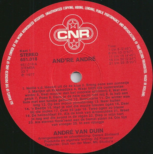 André van Duin - And're Andre 1 - 50 Onvergetelijke Liedjes (LP) 97-50090