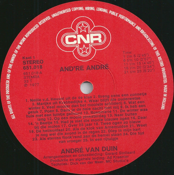 André van Duin - And're Andre 1 - 50 Onvergetelijke Liedjes (LP) 41240 Vinyl LP VINYLSINGLES.NL