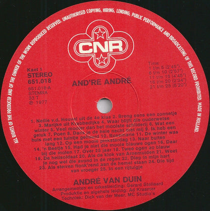André van Duin - And're Andre 1 - 50 Onvergetelijke Liedjes (LP) 97-49759