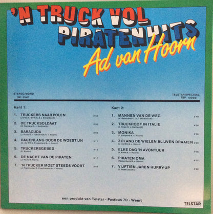 Ad van Hoorn - 'n Truck Vol Piratenhits (LP) Vinyl LP Vinyl Very Good (VG) <br> Hoes Good Plus (G+)