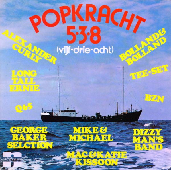 Various - Popkracht 538 (Vijf-Drie-Acht) (LP) Vinyl LP Vinyl Very Good (VG) <br> Hoes Good Plus (G+)