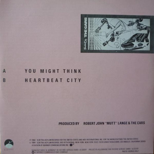 Cars - You Might Think (Maxi-Single) Maxi-Singles Vinyl Zeer Goed / Hoesje Goed "VINYLSINGLES.NL"