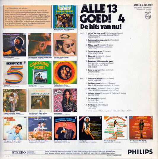 Various - Alle 13 Goed! Deel 4 (LP) Vinyl LP Vinyl Zeer Goed / Hoesje Goed "VINYLSINGLES.NL"