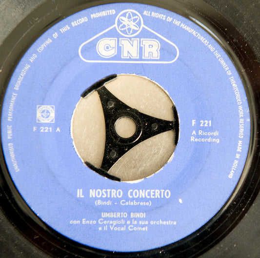 Umberto Bindi - Il Nostro Concerto Vinyl Singles Vinyl Goed / Hoes Generic