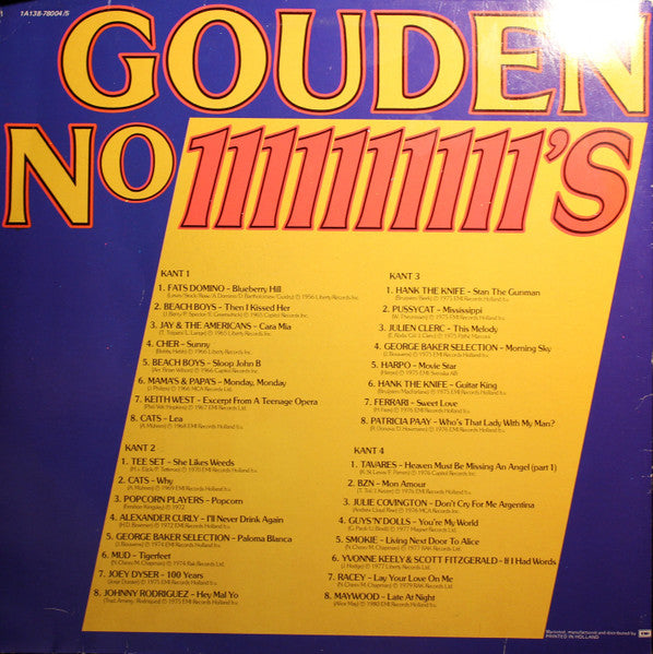 Various - Gouden No 1's (LP) Vinyl LP Dubbel Vinyl Goed / Hoes Redelijk
