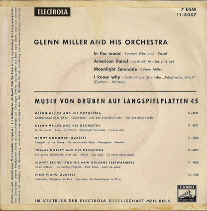 Glenn Miller And His Orchestra - Glenn Miller Music Vinyl Singles EP Vinyl Very Good (VG) <br> Hoes Good Plus (G+)